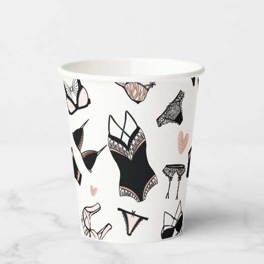 Cups voor echt bachelorette, lingerie Patroonpapie Papieren Bekers (Links)