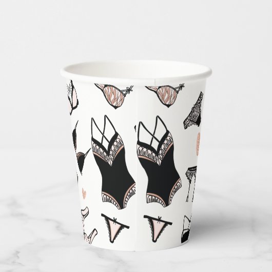 Cups voor echt bachelorette, lingerie Patroonpapie Papieren Bekers (Rechts)