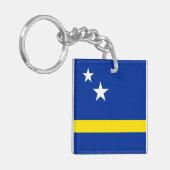 Curaao-vlag Sleutelhanger (Voorkant Links)