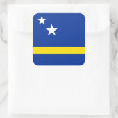 Curaao-vlag Vierkante Sticker (Tas)
