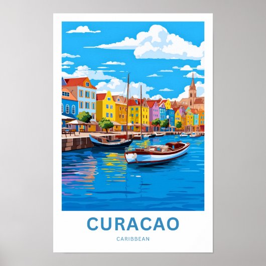 Curacao Caribbean Travel Print (Voorkant)