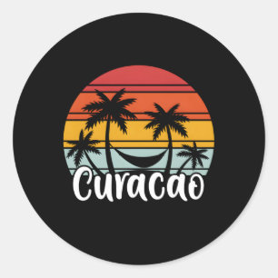 Curacao Curacao Vakantie Curacao Ronde Sticker
