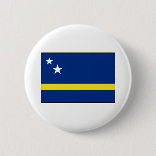 Curaçao - Curaja - vlag Ronde Button 5,7 Cm