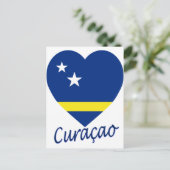 Curacao Flag Heart Briefkaart (Staand voorkant)