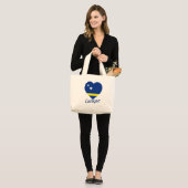 Curacao Flag Heart Grote Tote Bag (Voorkant (model))