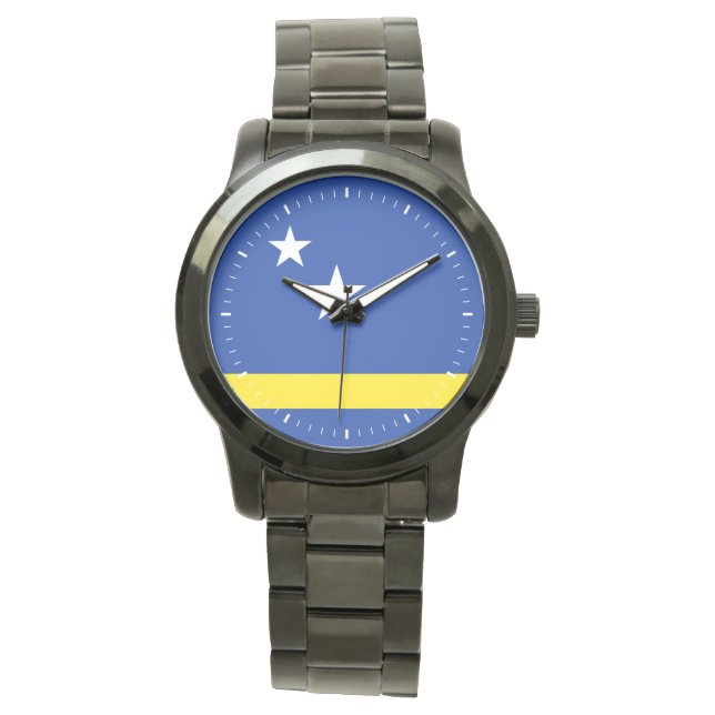 Curaçao Flag Watch Horloge (Voorkant)