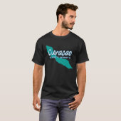 Curacao Island Coordinates Tourist Vacation T-shirt (Voorkant volledig)