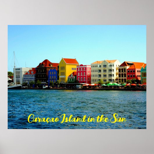 Curaçao Island in het Poster van de zon (Voorkant)