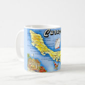 Curacao Island Map Postcard Mug (Devant gauche)