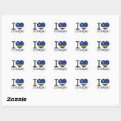 Curacao Liefde v2 Ronde Sticker (Vel)