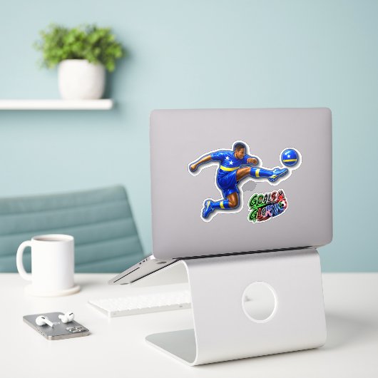 Curaçao Med Sticker (Laptop op bureau)