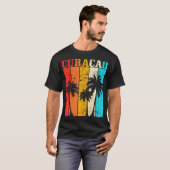 Curacao  Palmbomen Surfer Caribbean T-shirt (Voorkant volledig)