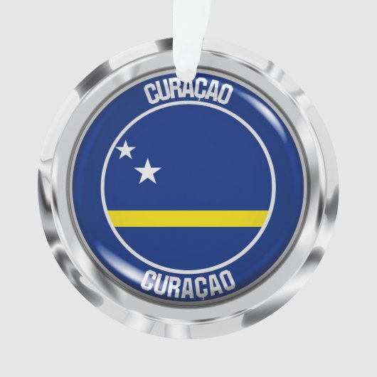 Curaçao Round Emblem Ornament (voorkant)