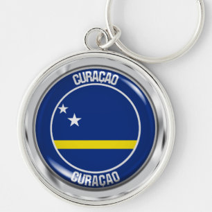 Curaçao Round Emblem Sleutelhanger