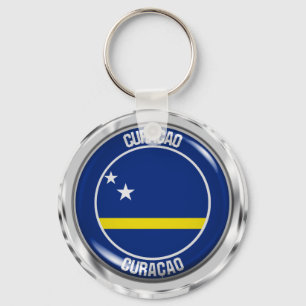Curaçao Round Emblem Sleutelhanger