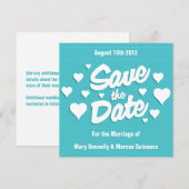 Curacao Sauvez la date Coeurs Invitation (Devant / Derrière)
