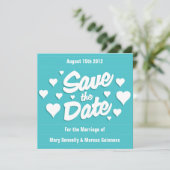 Curacao Sauvez la date Coeurs Invitation (Debout devant)
