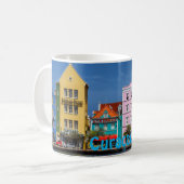 Curaçao sur blanc 11 oz classique Mug blanc (Devant gauche)
