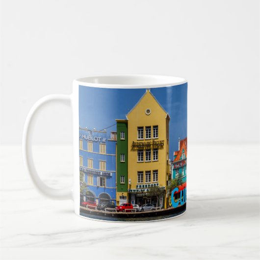 Curaçao sur blanc 11 oz classique Mug blanc (Gauche)