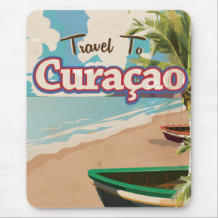 Curaçao vintage reis poster art. muismat