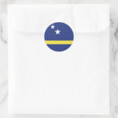 Curaçao vlag ronde sticker (Tas)