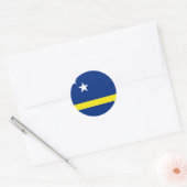 Curaçaose vlag CW Ronde Sticker (Envelop)