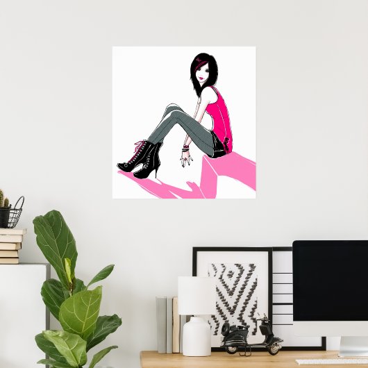 Curbside Pink - Poster (Bureau à domicile)