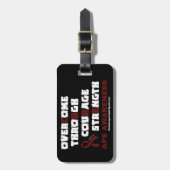 CURE...APS BAGAGELABEL (Voorkant verticaal)