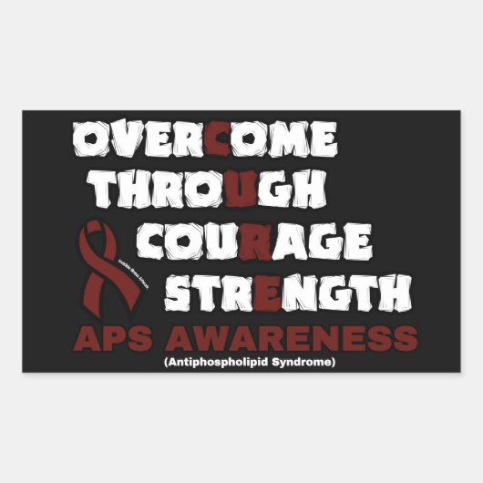 CURE...APS RECHTHOEKIGE STICKER (Voorkant)