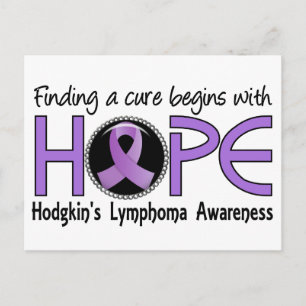 Cure begint met Hope 5 Hodgkin-lymfoom Briefkaart
