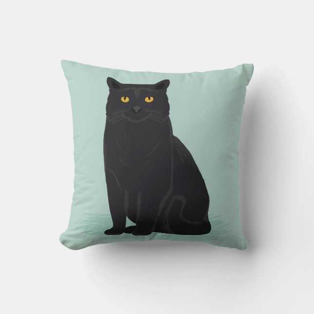 Cure Black Cat pillow decor katdame giften Kussen (Voorkant)