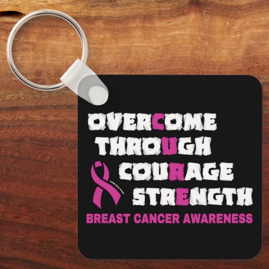 CURE... Borstkanker Sleutelhanger (Voorkant)