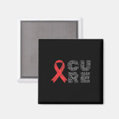 Cure Brain Aneurysm Awareness Chirgery Support Gra Magneet (Voorkant / Achterkant)