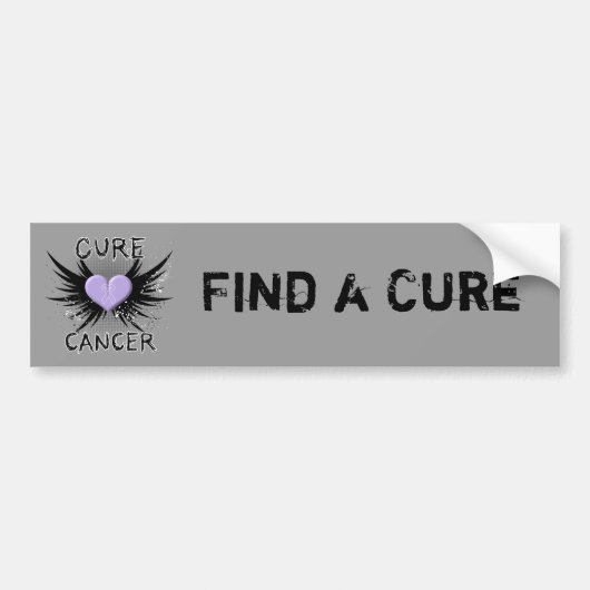 Cure Cancer Bumpersticker (Voorkant)