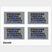 CURE...COLORECTAL CANCER RECHTHOEKIGE STICKER (Vel)