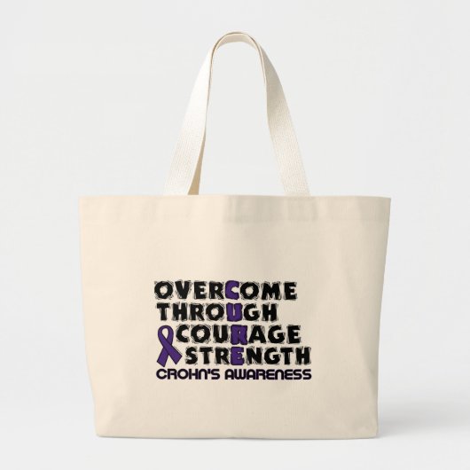 CURE...Crohn's Grote Tote Bag (Voorkant)