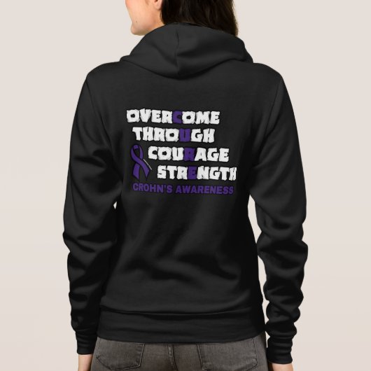 CURE...Crohn's Hoodie (Achterkant)