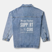 cure de soutien du cancer Nom personnalisé Denim J (Verso)
