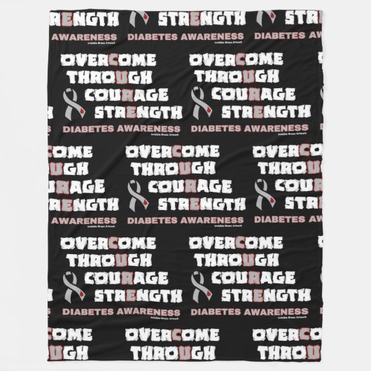 CURE...Diabetes Fleece Blanket (Voorkant)