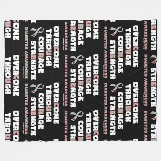 CURE...Diabetes Fleece Blanket (Voorkant (Horizontaal))