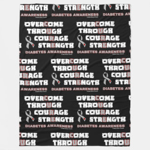 CURE...Diabetes Fleece Blanket Deken