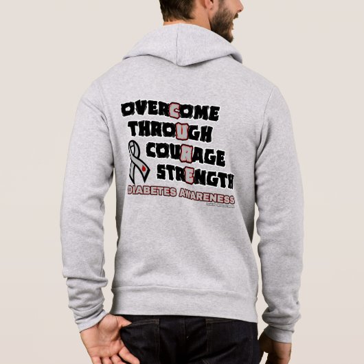 CURE...Diabetes Hoodie (Achterkant)