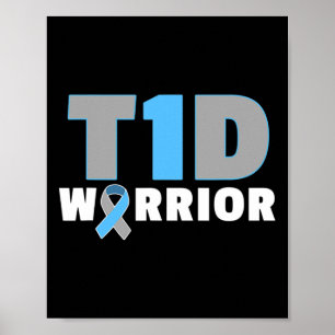 Cure Diabetic - Fun T1d Diabetes One Bewustzijn Poster