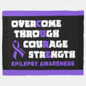 CURE...Epilepsy Fleece Deken (Voorkant (Horizontaal))