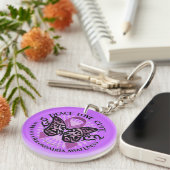 Cure Fibromyalgia Butterfly Sleutelhanger (Voorkant Rechts)