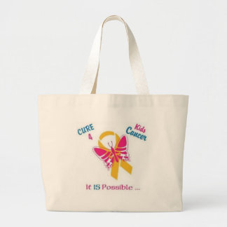 Cure for Kids Cancer, draag goud voor mijn dochter Grote Tote Bag