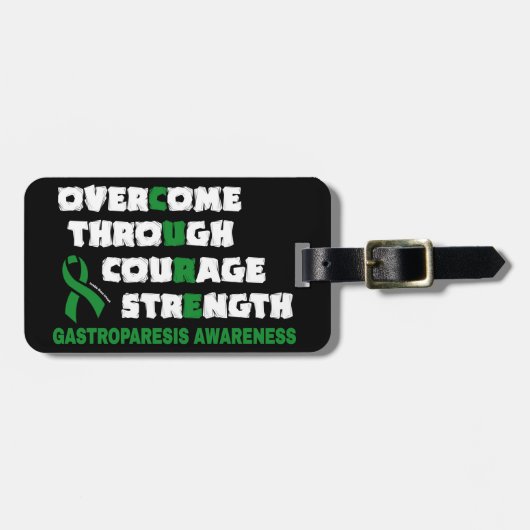 CURE...Gastroparese Bagagelabel (Voorkant horizontaal)