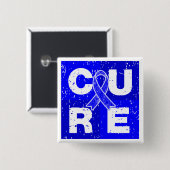 CURE Huntington's Disease Cube Vierkante Button 5,1 Cm (Voorkant /achterkant)