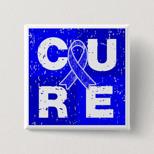CURE Huntington's Disease Cube Vierkante Button 5,1 Cm (Voorkant)