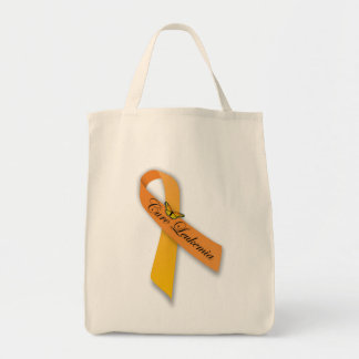 Cure Leukemia Oranje Ribbon Organic Grocery Tas